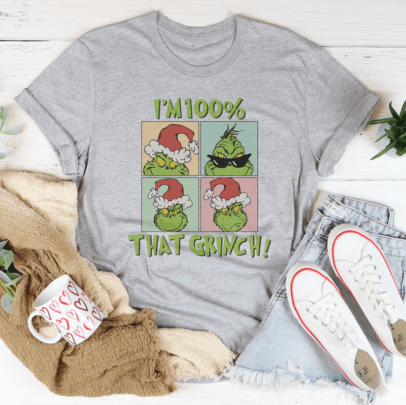 I'm 100% That Grinch Tee Athletic Heather / S Peachy Sunday T-Shirt