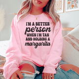 I'm A Better Person When I'm Tan And Holding A Margarita Tee Light Pink / S Peachy Sunday T-Shirt