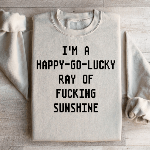 I'm A Happy go lucky Ray Sweatshirt Sand / S Peachy Sunday T-Shirt