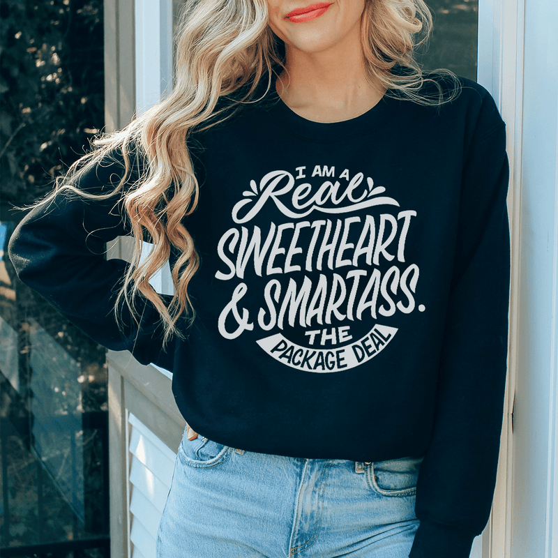 I'm A Real Sweetheart Sweatshirt Black / S Peachy Sunday T-Shirt