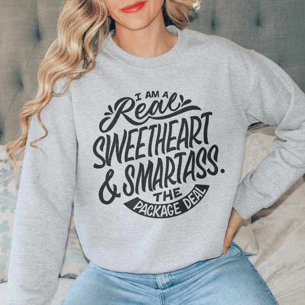 I'm A Real Sweetheart Sweatshirt Sport Grey / S Peachy Sunday T-Shirt