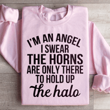 I'm An Angel I Swear Sweatshirt Light Pink / S Peachy Sunday T-Shirt