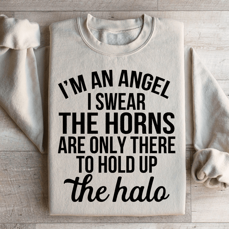 I'm An Angel I Swear Sweatshirt Sand / S Peachy Sunday T-Shirt