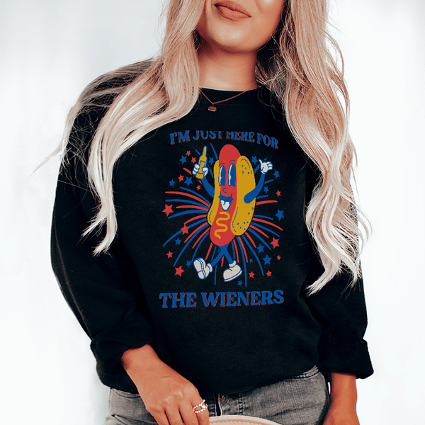 I’m Just Here For The Wieners Tee Black / S Peachy Sunday T-Shirt