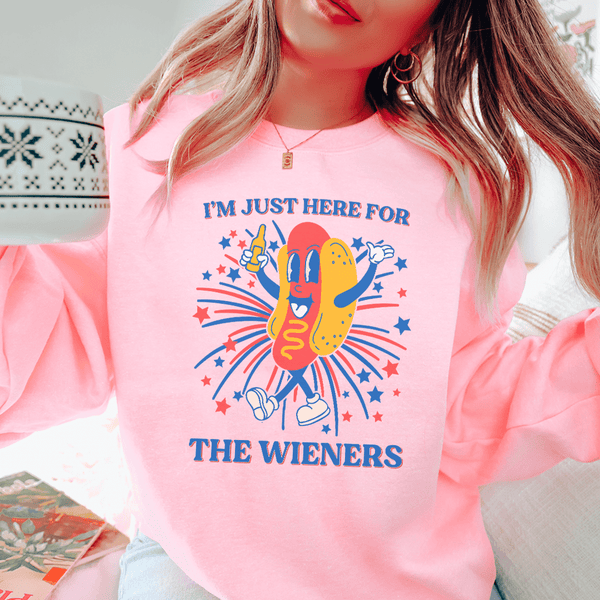 I’m Just Here For The Wieners Tee Light Pink / S Peachy Sunday T-Shirt