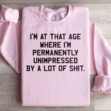 I'm Permanently Unimpressed Sweatshirt Light Pink / S Peachy Sunday T-Shirt