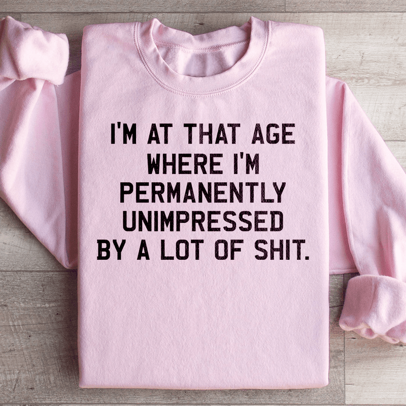 I'm Permanently Unimpressed Sweatshirt Light Pink / S Peachy Sunday T-Shirt