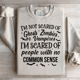 I'm Scared Of People With No Common Sense Sweatshirt Sand / S Peachy Sunday T-Shirt