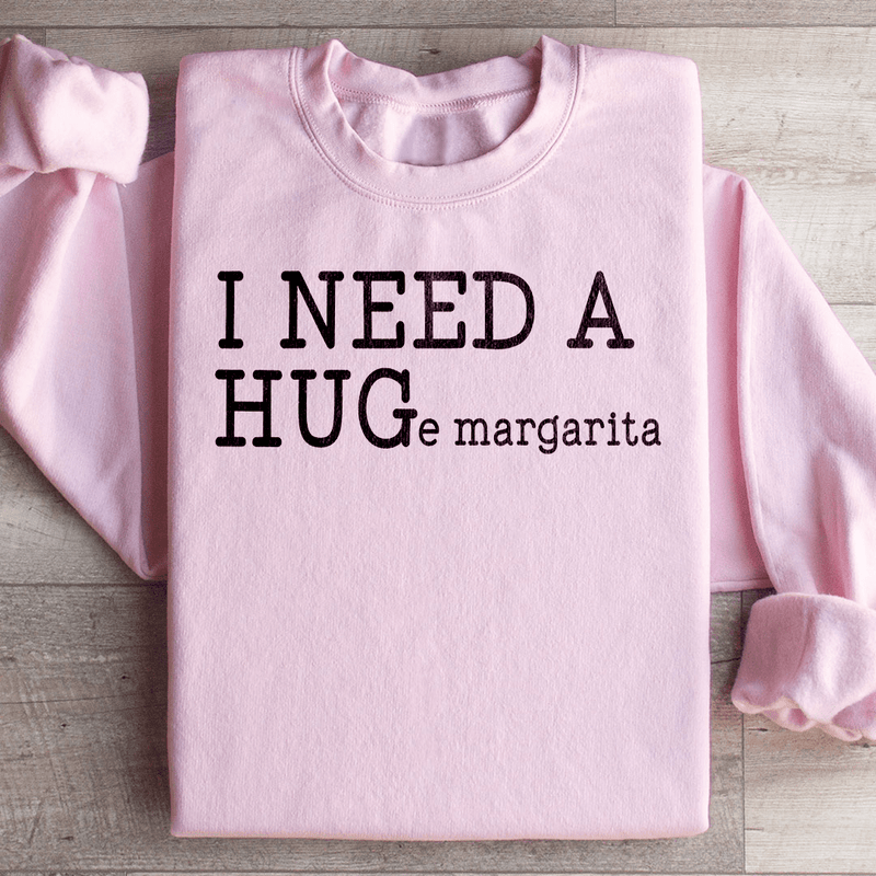 I Need A Huge Margarita Sweatshirt Light Pink / S Peachy Sunday T-Shirt