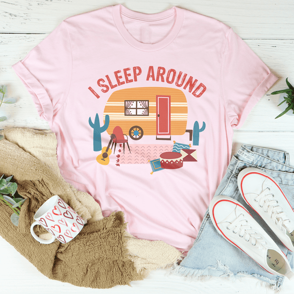 I Sleep Around Tee Pink / S Peachy Sunday T-Shirt