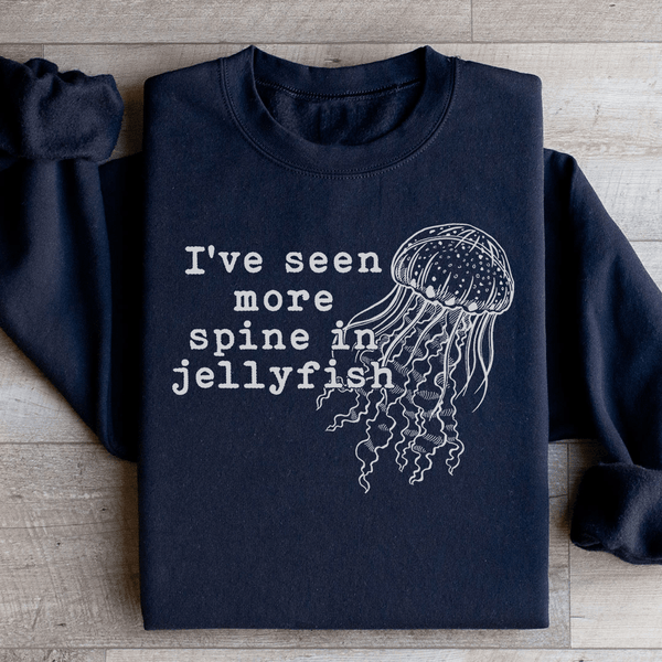 I've Seen More Spine In Jellyfish Sweatshirt Black / S Peachy Sunday T-Shirt