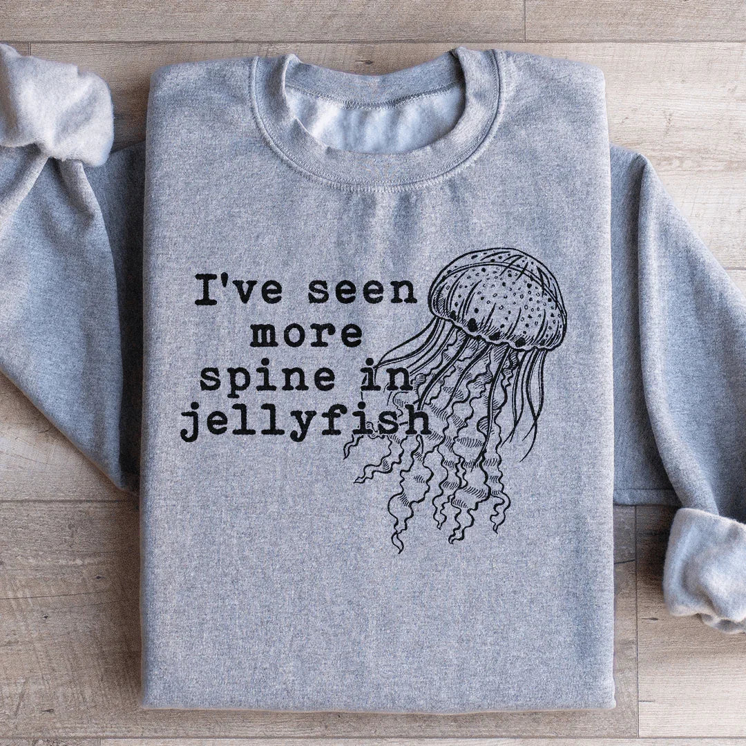 I've Seen More Spine In Jellyfish Sweatshirt Sport Grey / S Peachy Sunday T-Shirt