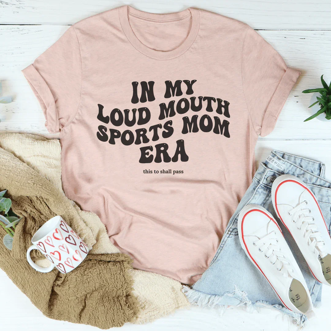 In My Loud Mouth Sports Mom Era This Too Shall Pass Tee Heather Prism Peach / S Peachy Sunday T-Shirt