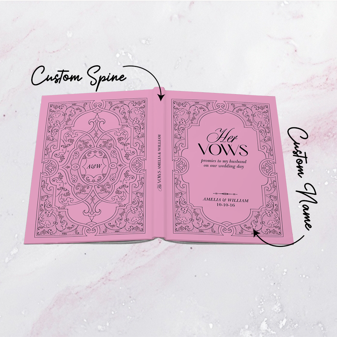Personalized Bookish Wedding Vow Journal