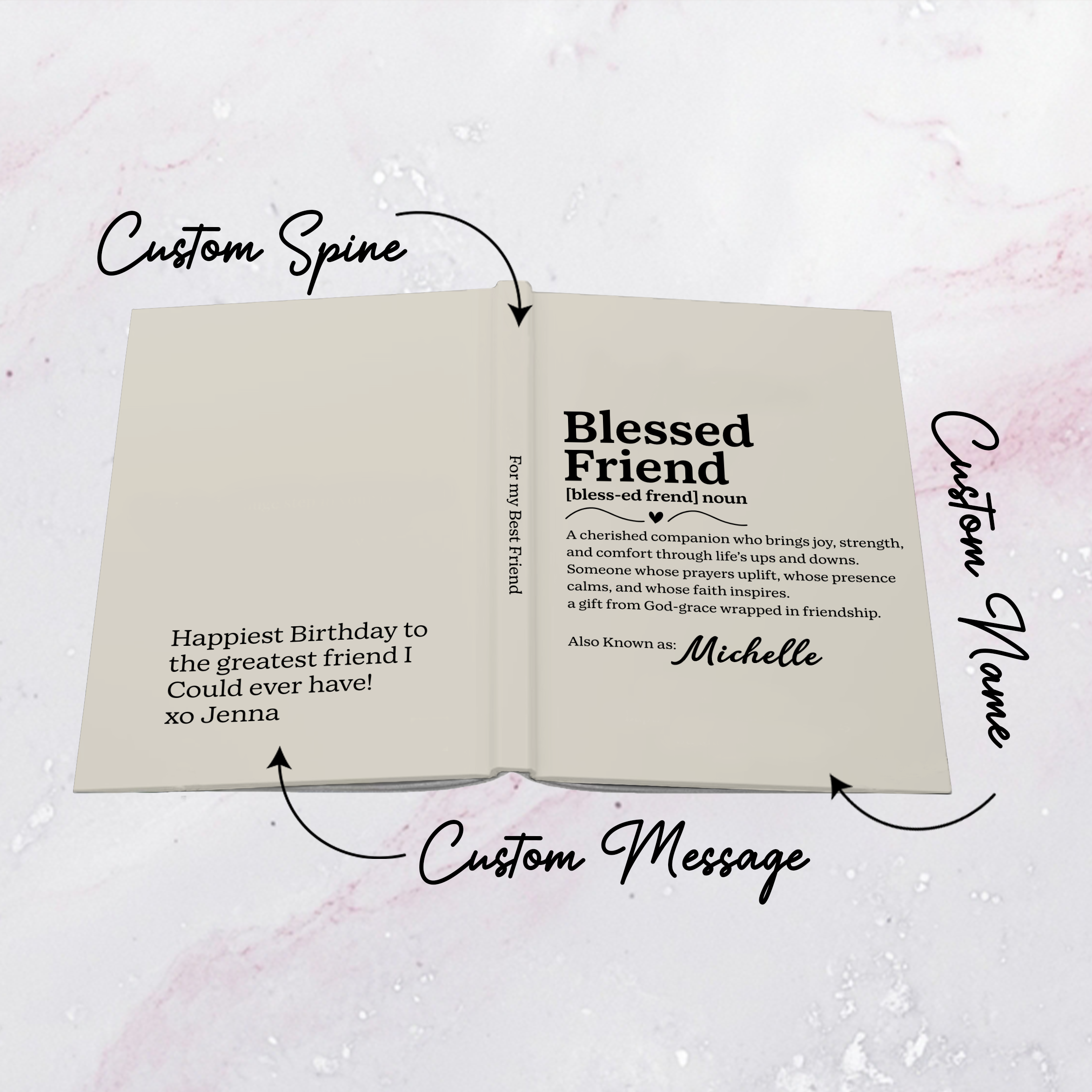 Personalized Blessed Friend Journal