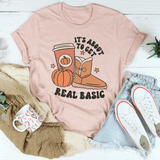 It's About To Get Real Basic Tee Heather Prism Peach / S Peachy Sunday T-Shirt