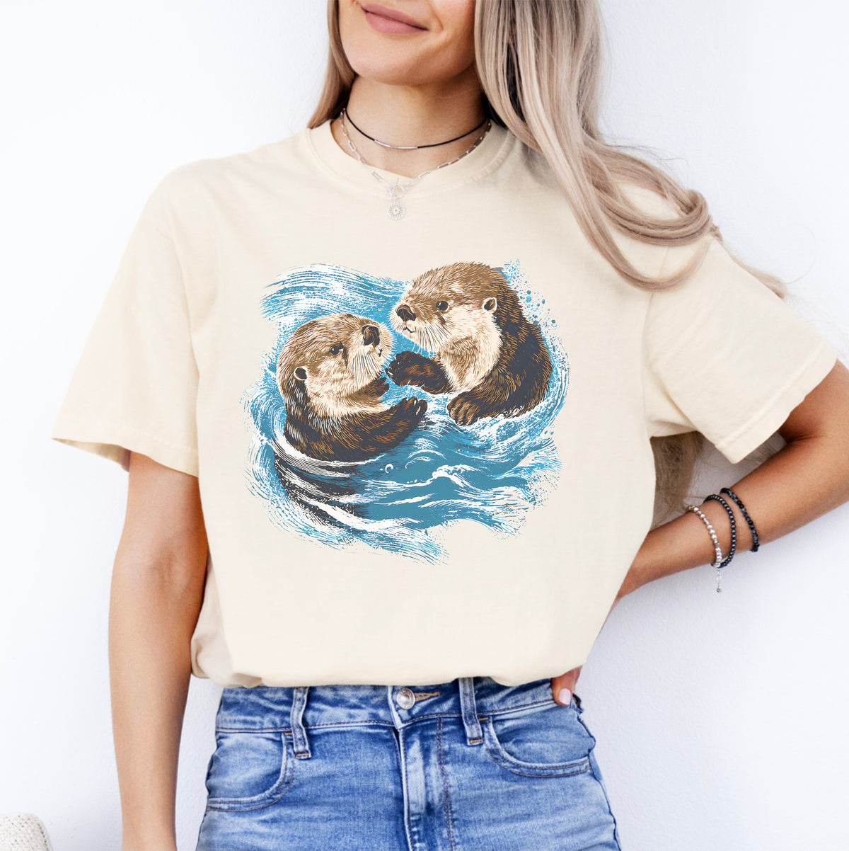 Niedliches T-Shirt mit Seeotter-Motiv