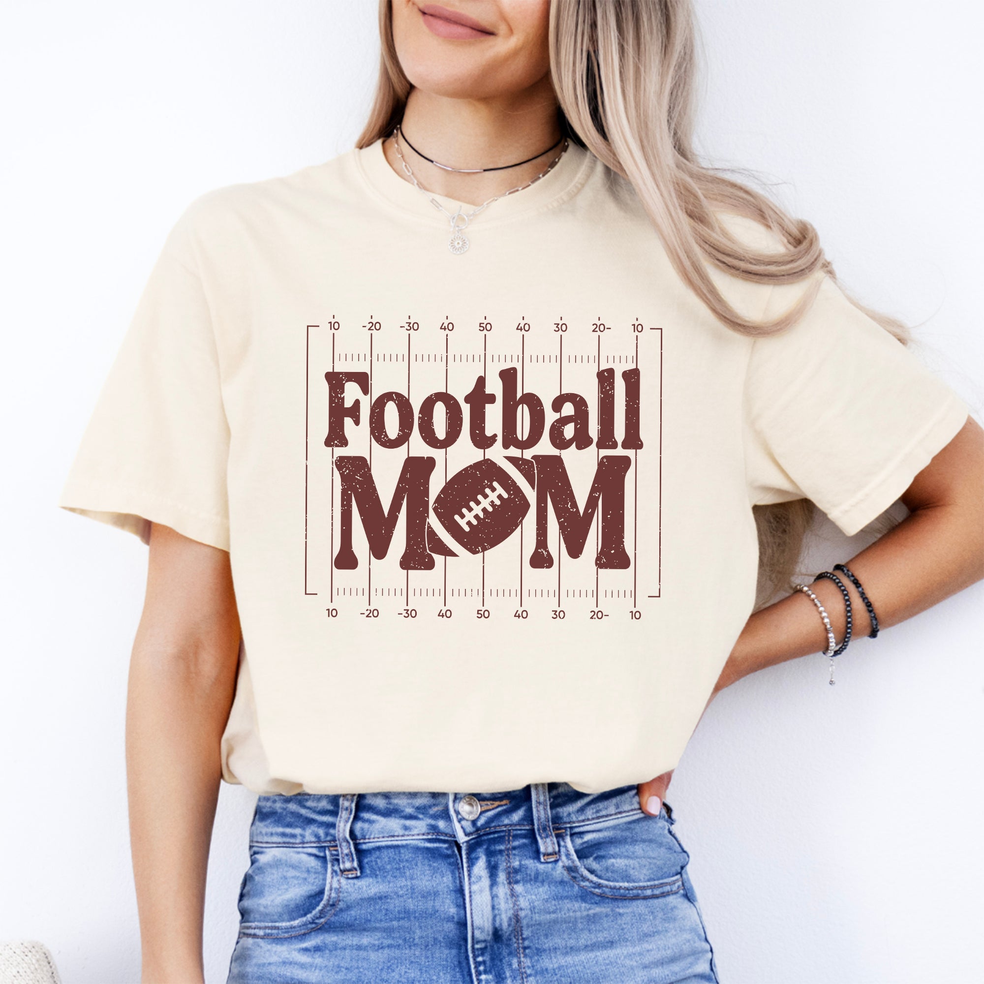 Retro-Football-Mama-T-Shirt