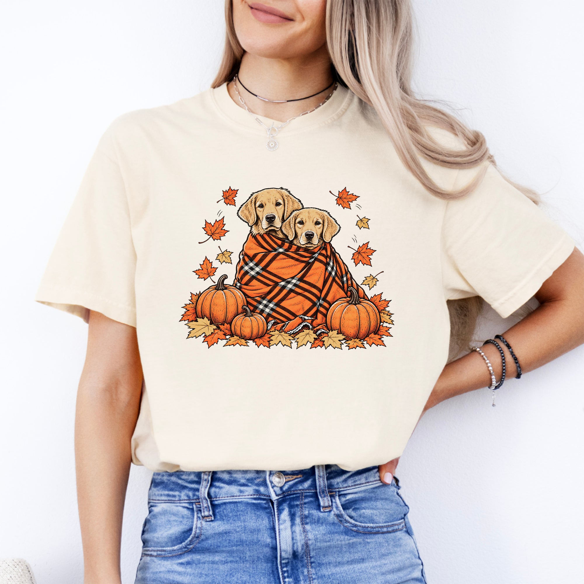 T-shirt d’automne Golden Retriever