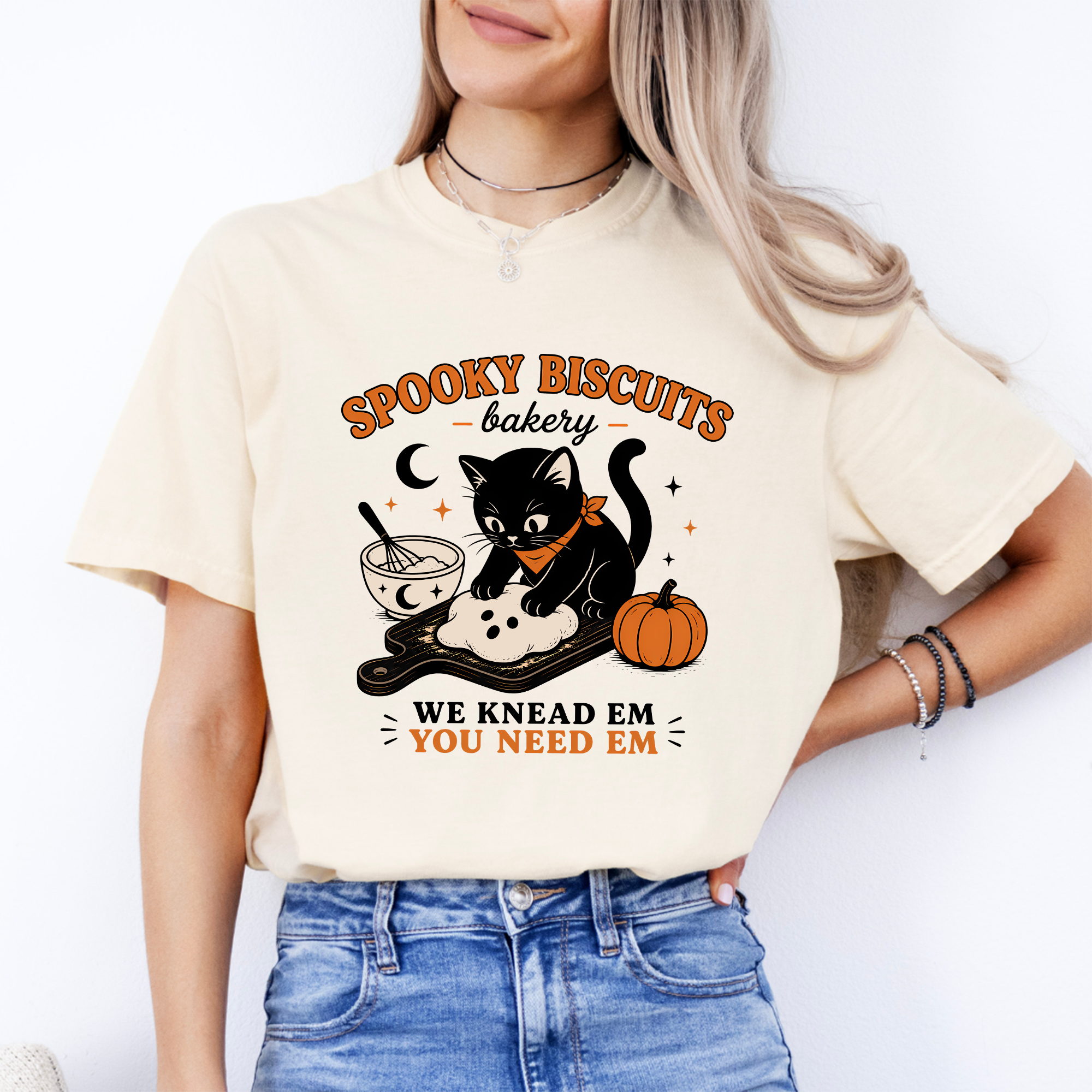 Camiseta «Galletitas para gatos: nosotros las necesitamos, tú las necesitas»