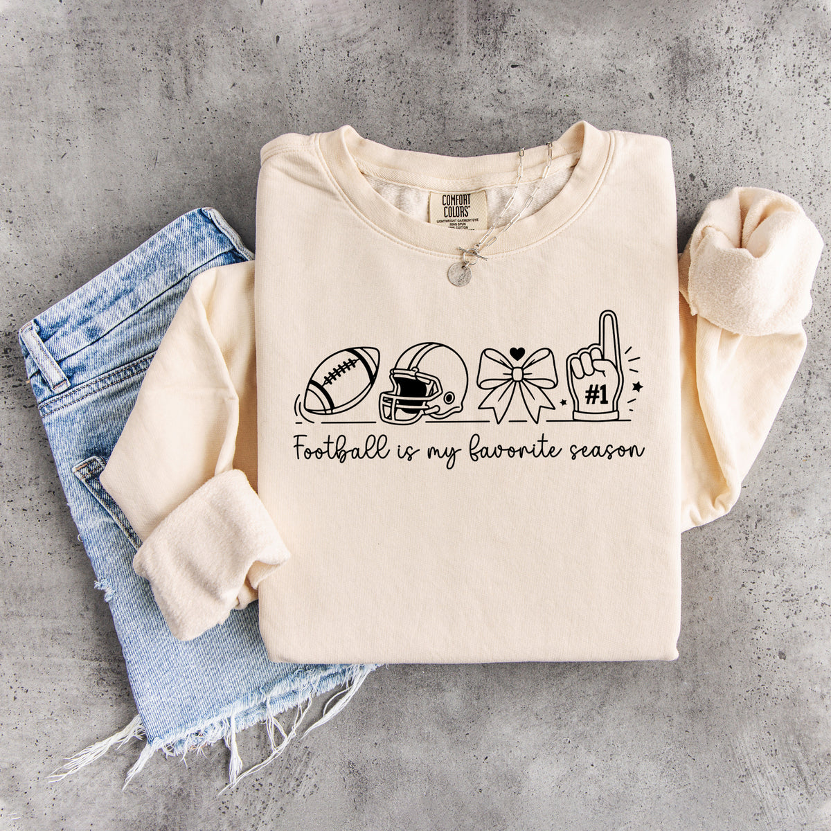Sweat-shirt de jour de match « Le football est ma saison préférée »