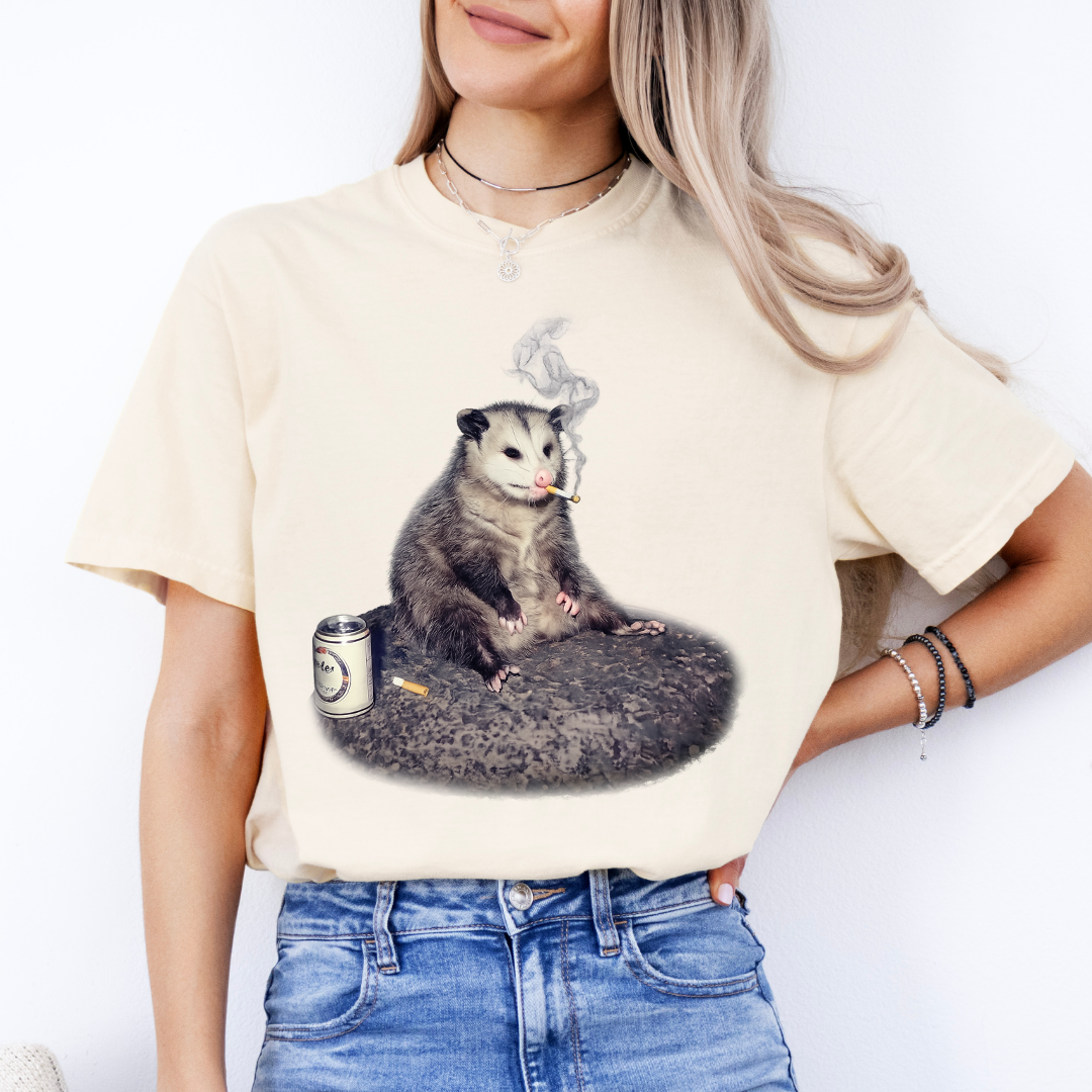 Smoking Possum Meme Tee
