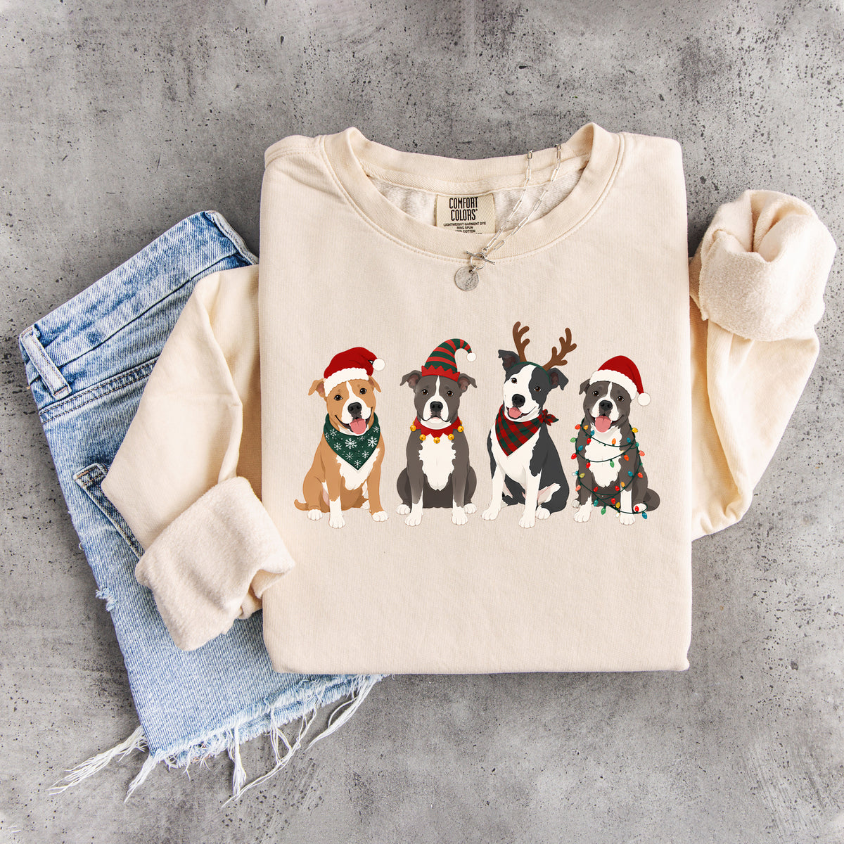 Pitbulls Christmas Sweatshirt
