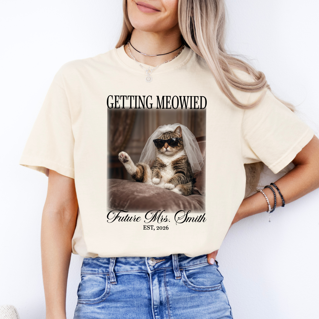 Personalized Getting Meowied Future Mrs Tee