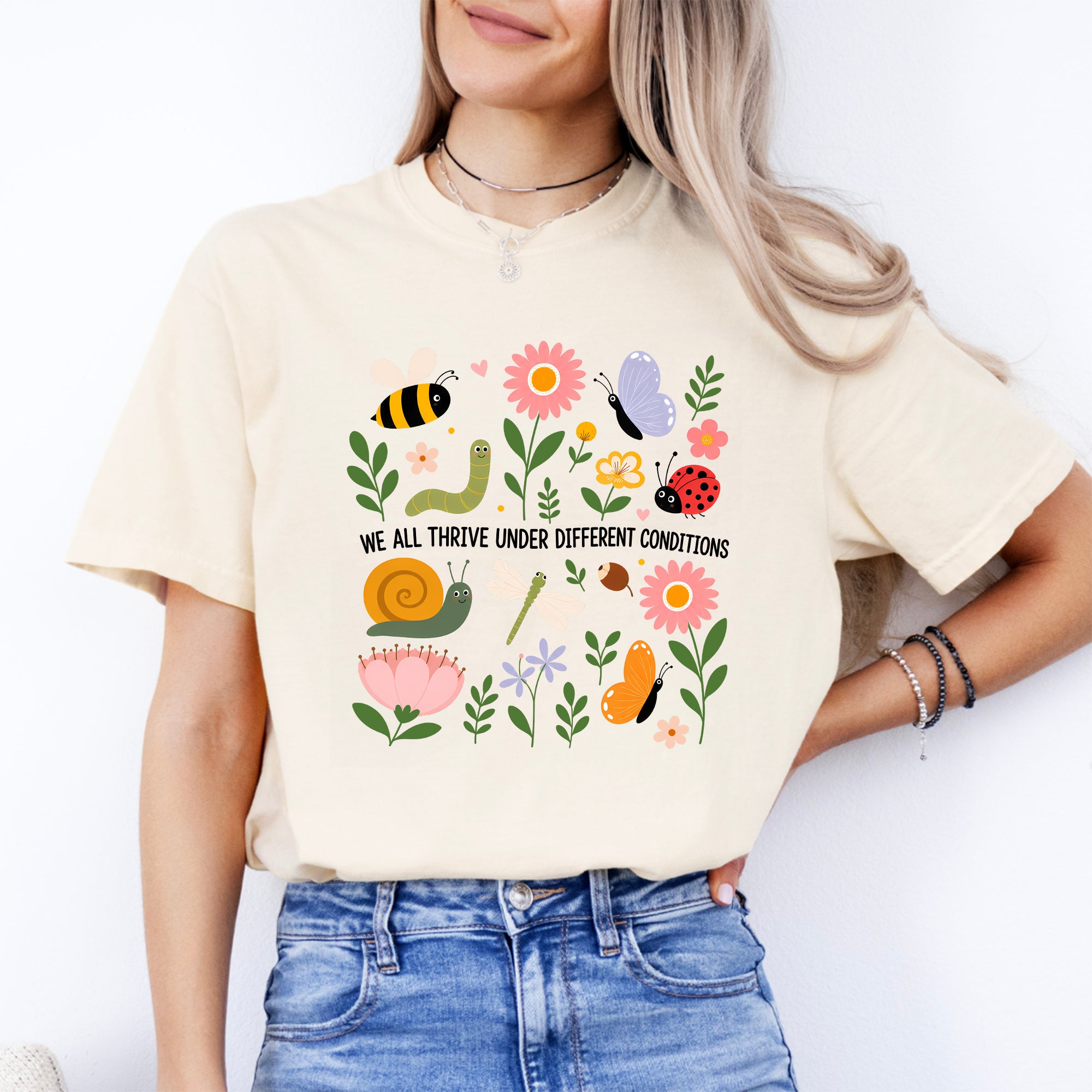 Camiseta «Todos prosperamos en condiciones diferentes»