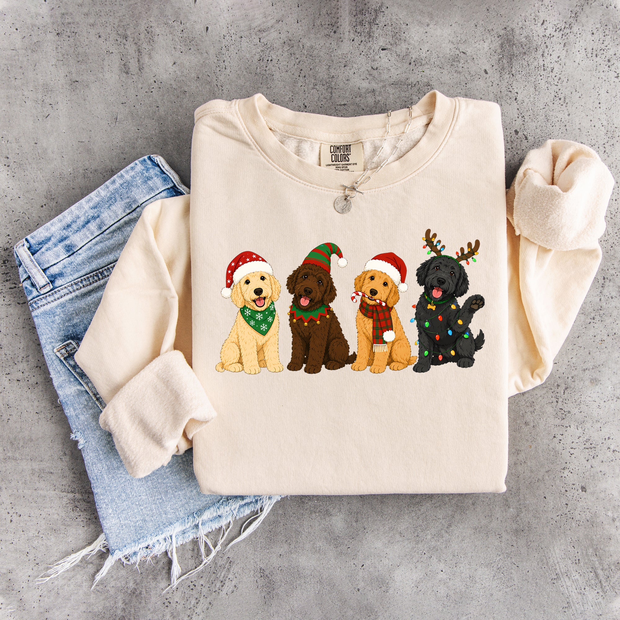 Golden Doodle Christmas Sweatshirt