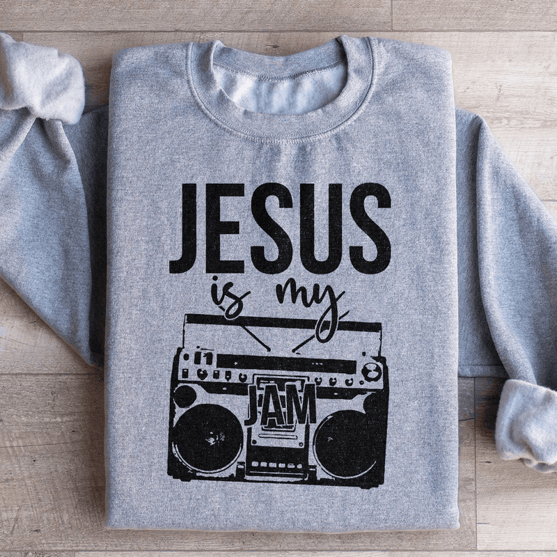 Jesus Is My Jam Sweatshirt Sport Grey / S Peachy Sunday T-Shirt