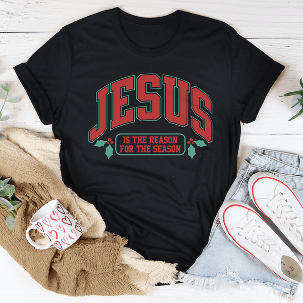 Jesus Is The Reason For The Season Tee Black Heather / S Peachy Sunday T-Shirt
