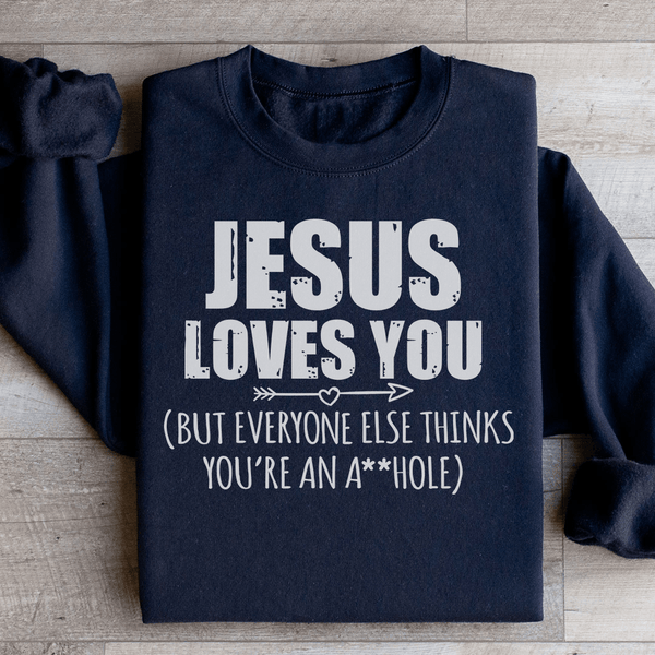 Jesus Loves You Sweatshirt Black / S Peachy Sunday T-Shirt
