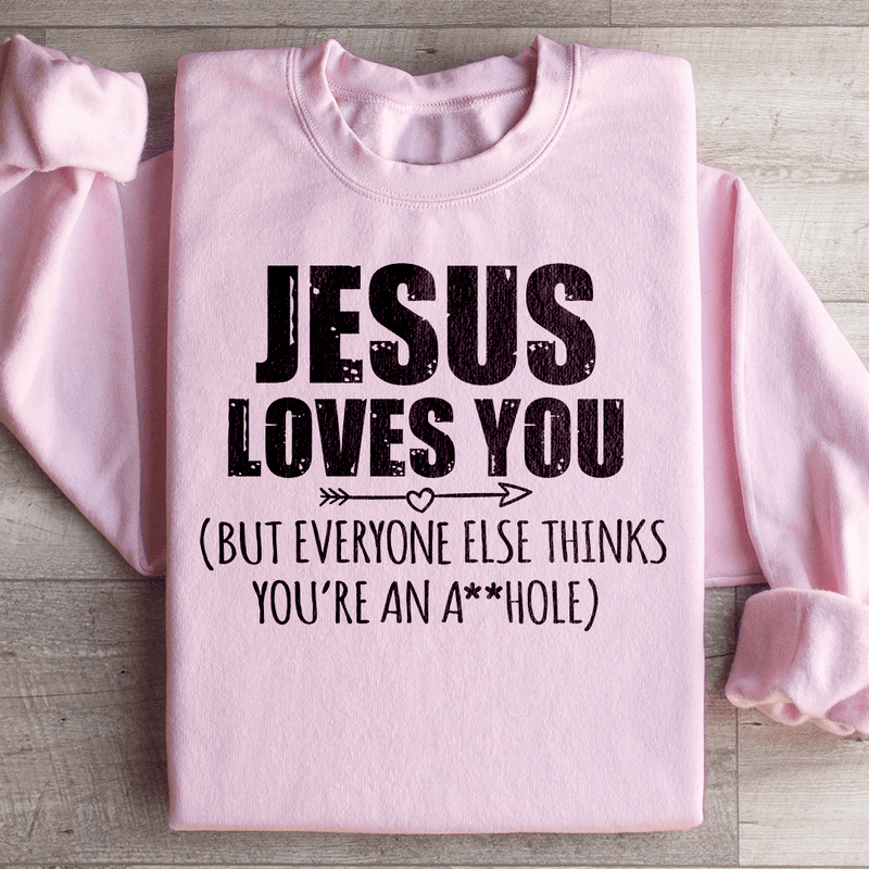 Jesus Loves You Sweatshirt Light Pink / S Peachy Sunday T-Shirt