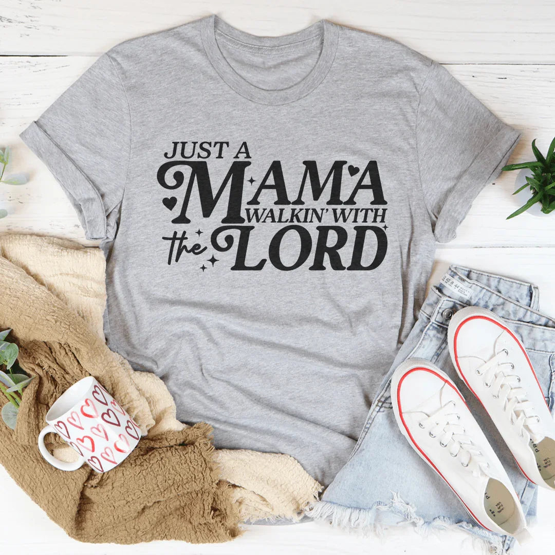 Just A Mama Walkin' With The Lord Tee Athletic Heather / S Peachy Sunday T-Shirt