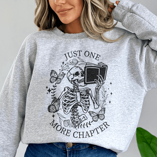 Just One More Chapter Sweatshirt Sport Grey / S Peachy Sunday T-Shirt