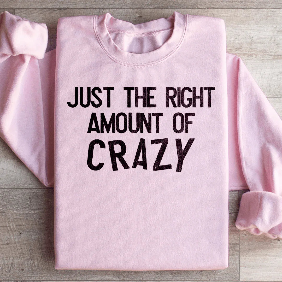 Just The Right Amount Of Crazy Sweatshirt Light Pink / S Peachy Sunday T-Shirt