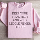 Keep Your Head High Sweatshirt Light Pink / S Peachy Sunday T-Shirt