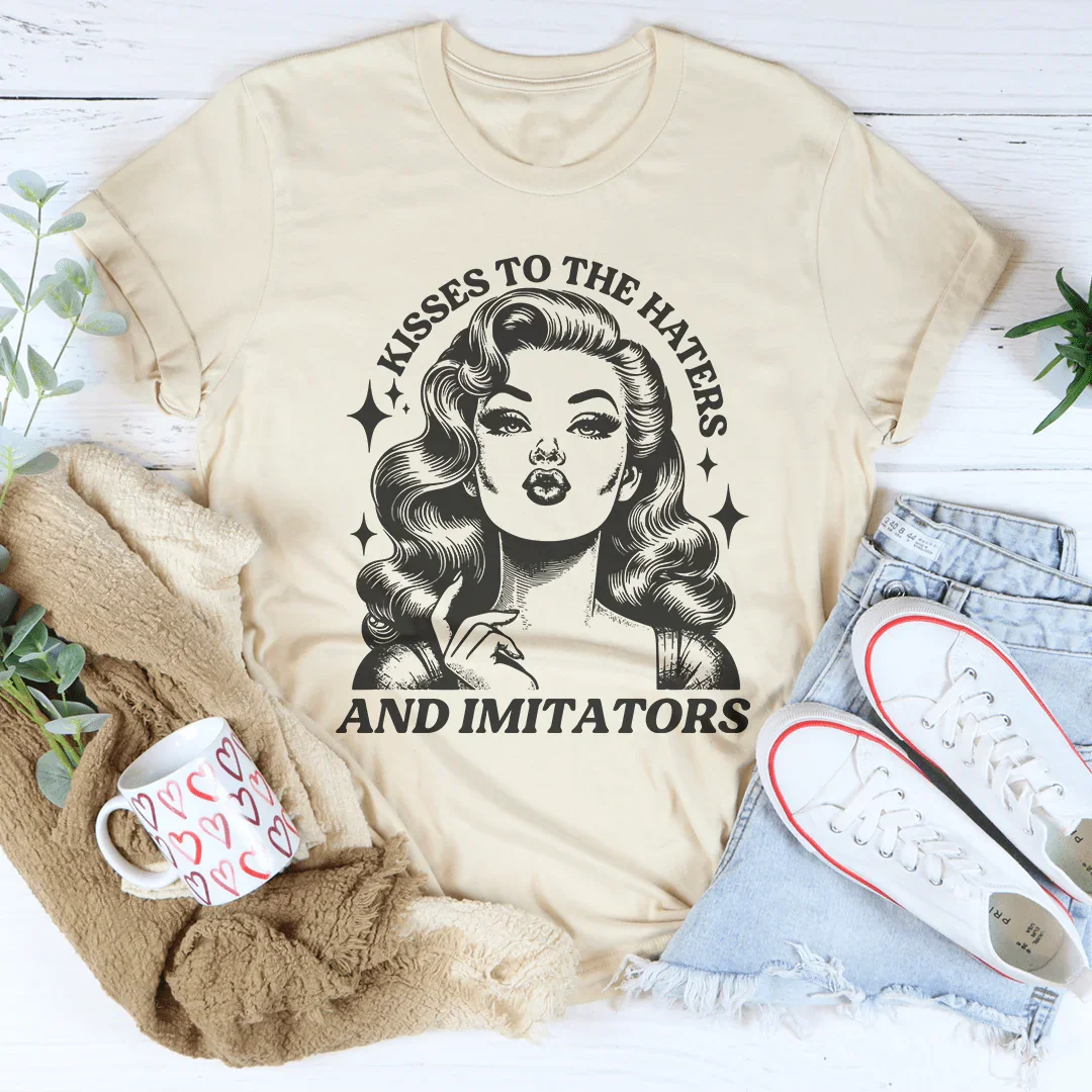 Kisses To The Haters And Imitators Tee Soft Cream / S Peachy Sunday T-Shirt