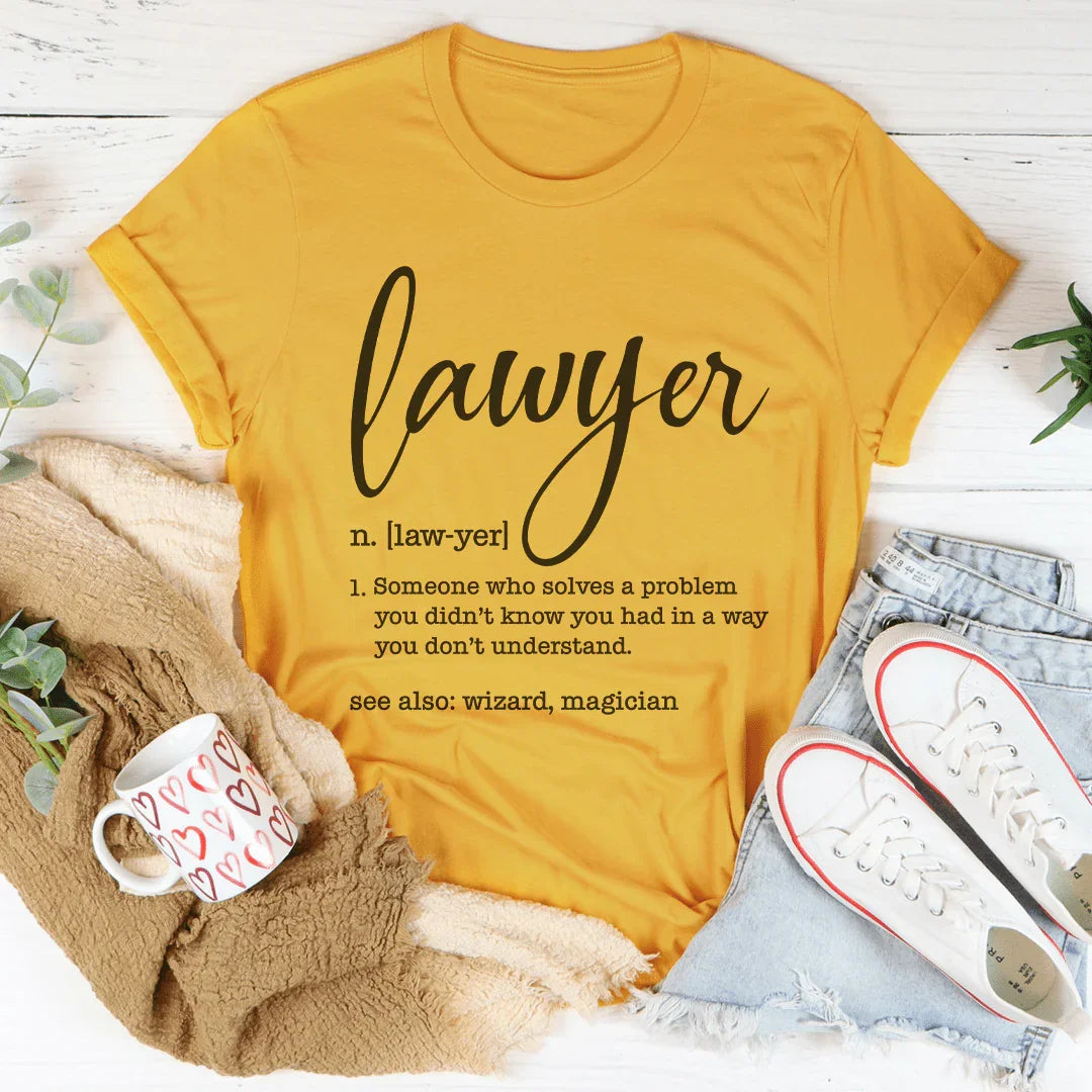 Lawyer Dafination Tee Mustard / S Peachy Sunday T-Shirt