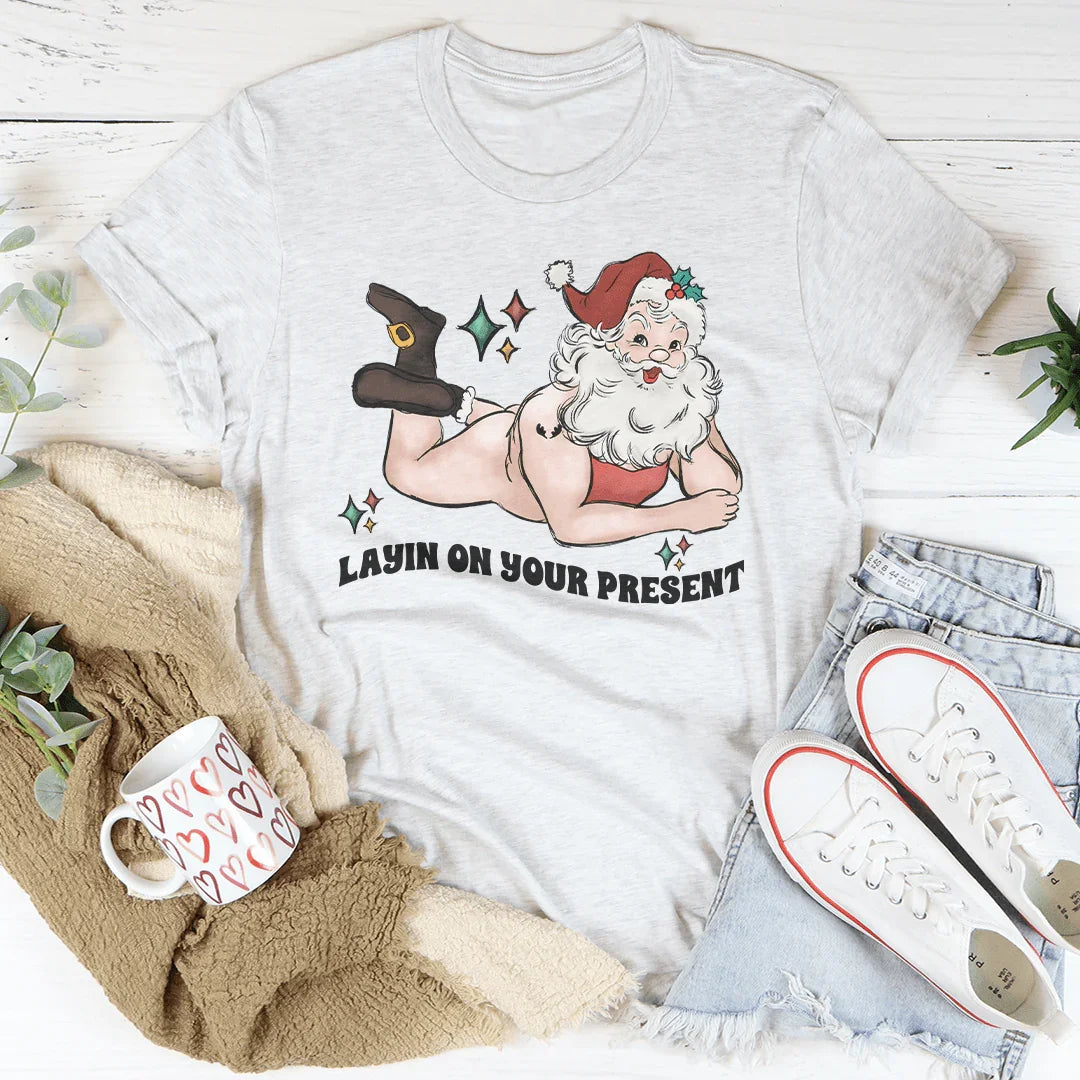 Layin On Your Present Tee Ash / S Peachy Sunday T-Shirt