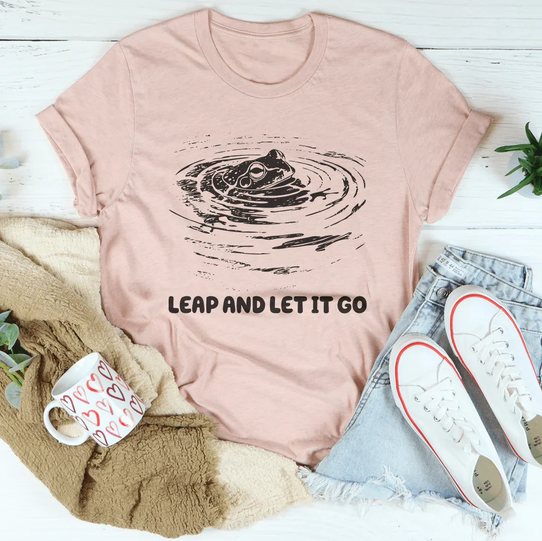 Leap And Let It Go Tee Heather Prism Peach / S Peachy Sunday T-Shirt