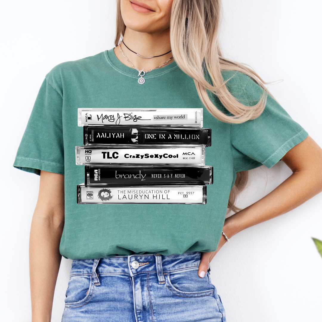 Vintage 90s Female Singers Cassette Tee