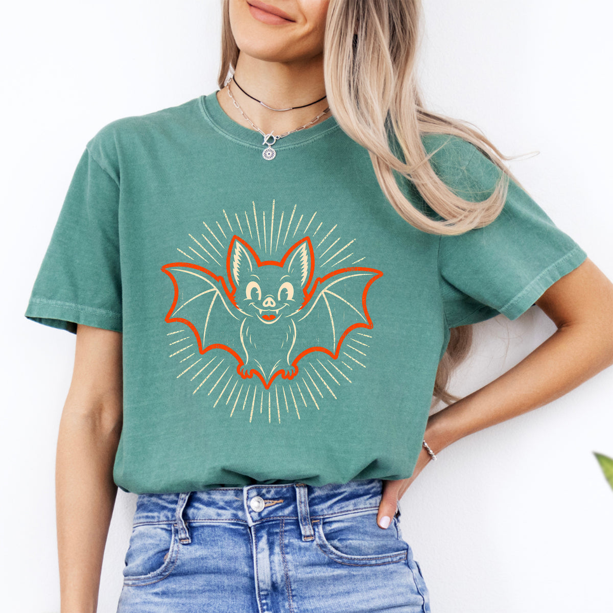 Camiseta retro de murciélago