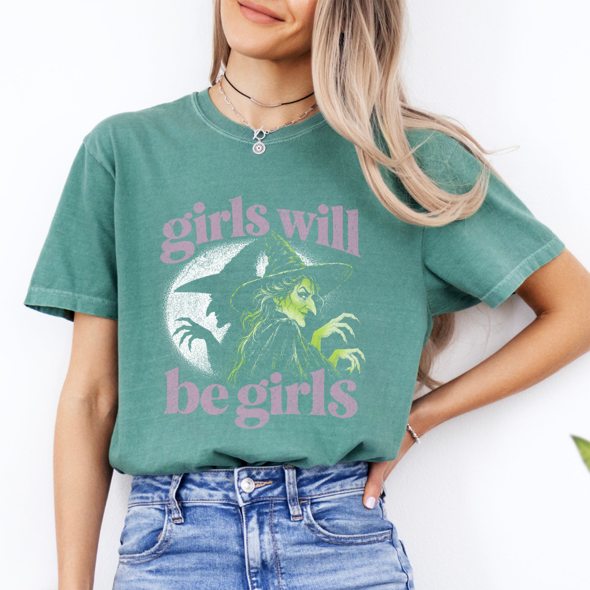 T-shirt féministe et sorcière « Girls Will Be Girls »