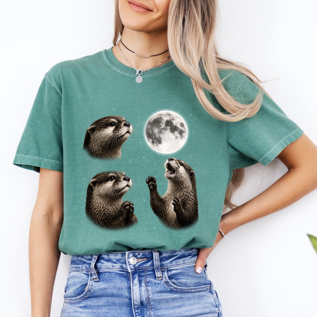 Three Otters Moon Tee
