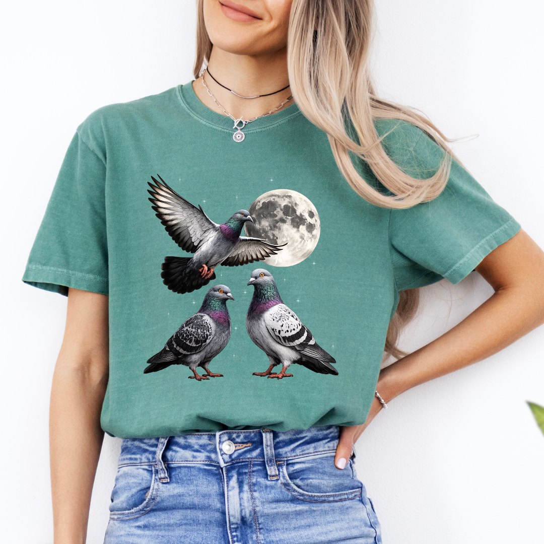 Three Pigeon Retro Graphic Tee