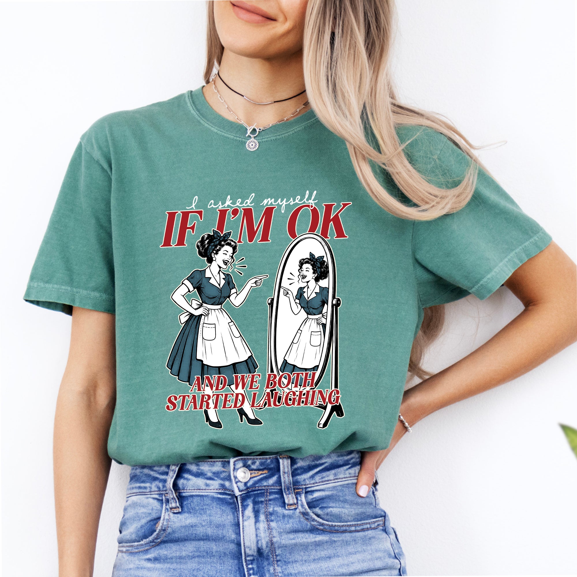 Lustiges Mental-Health-T-Shirt „Ich habe mich gefragt, ob es mir gut geht“