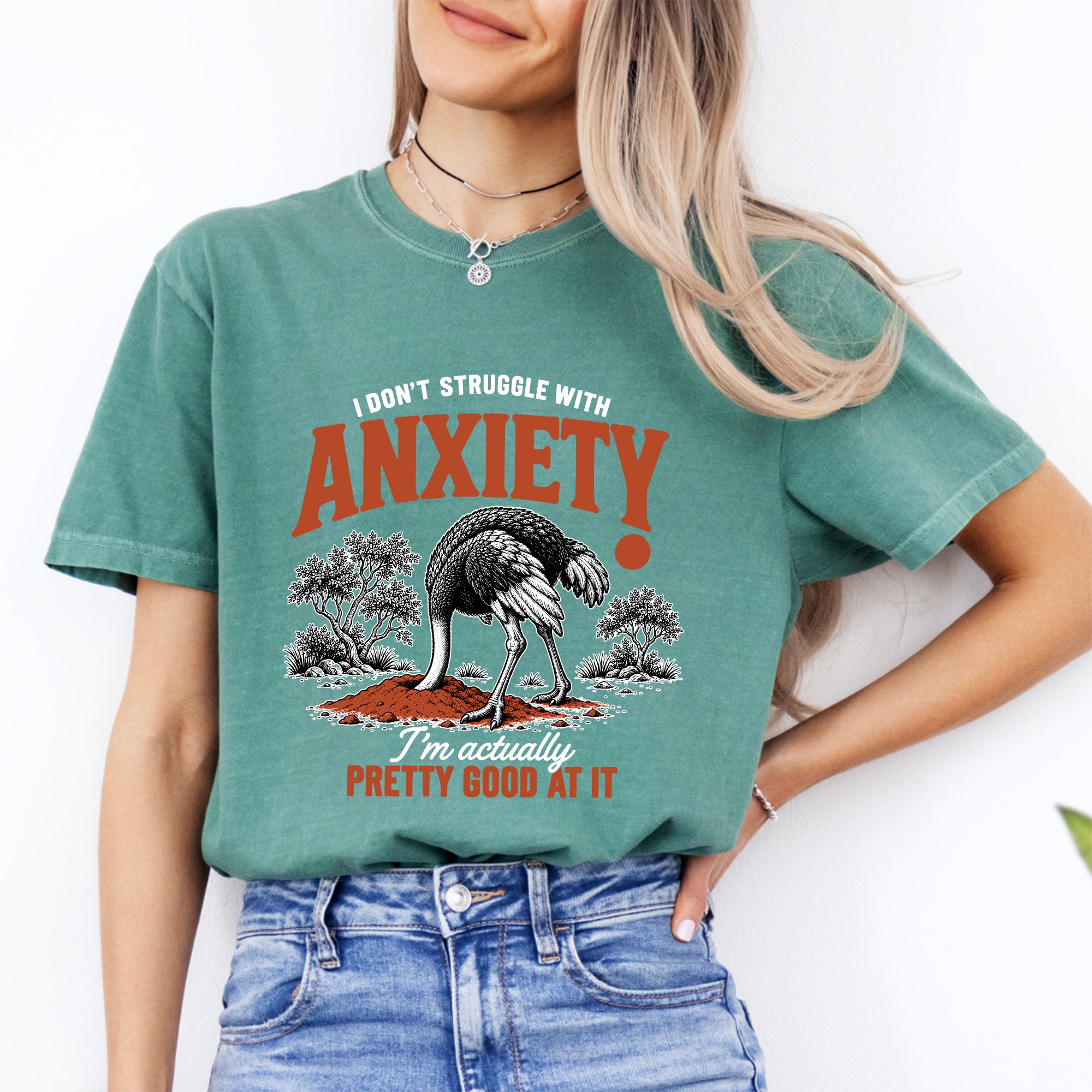 T-Shirt „Ich habe keine Probleme mit Angst“