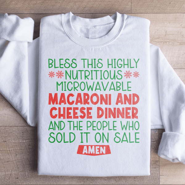 Macaroni And Cheese Dinner Sweatshirt White / S Peachy Sunday T-Shirt
